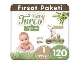 Baby Turco Doğadan 1 Numara Newborn 120 Adet