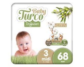 Baby Turco Doğadan 3 Numara Midi 68 Adet