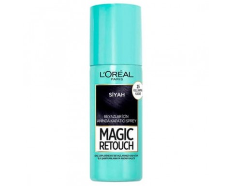 Loreal Paris Magic Retouch Beyaz Kapatıcı Saç Spreyi Siyah